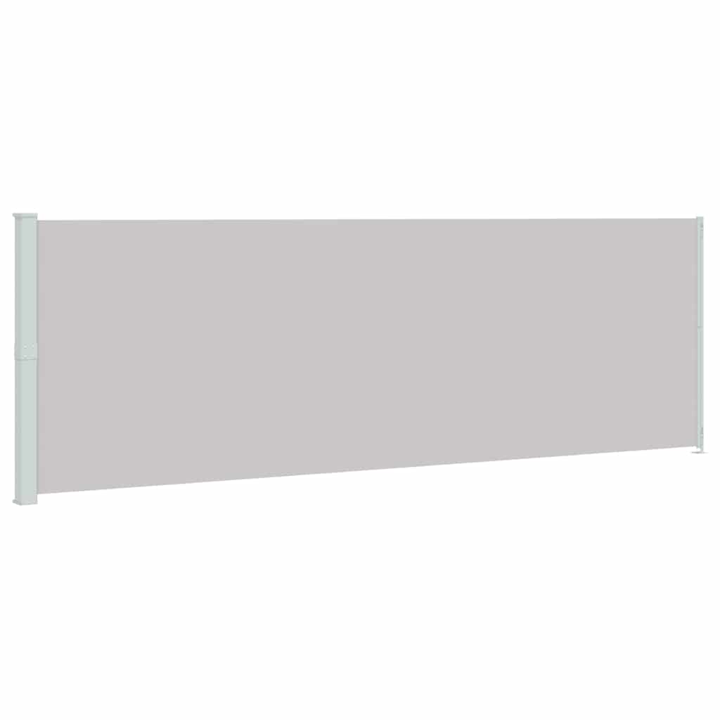 Tenda da Sole Laterale Retrattile per Patio 200x600 cm Grigia