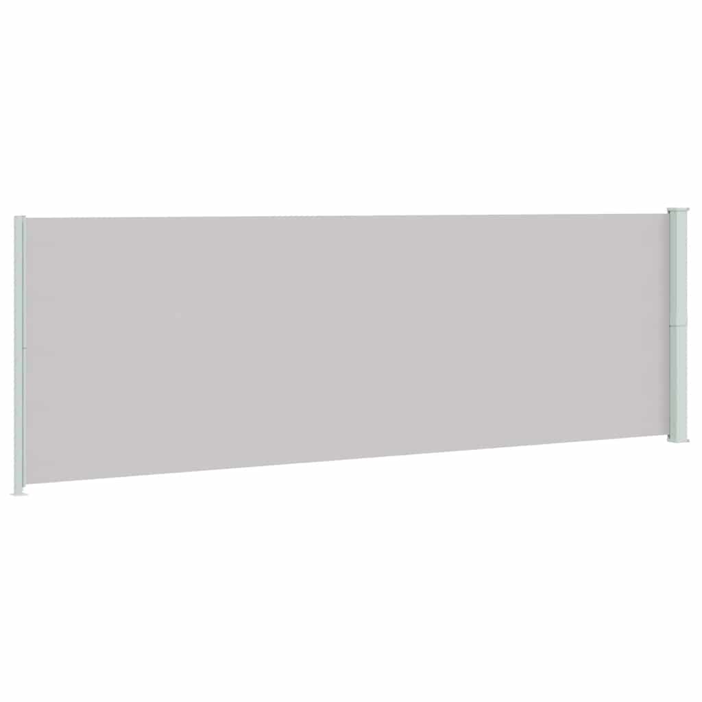 Tenda da Sole Laterale Retrattile per Patio 200x600 cm Grigia