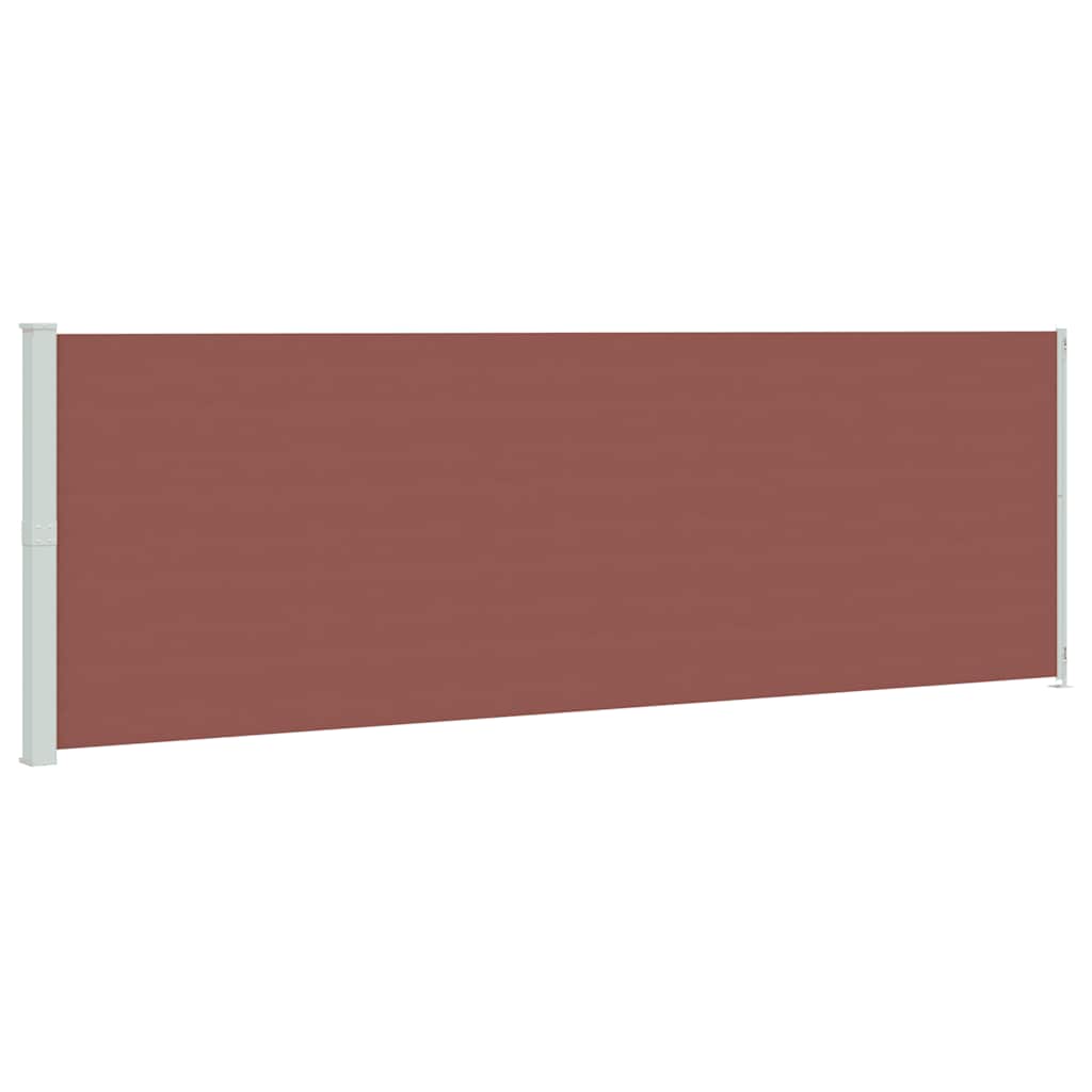 Tenda da Sole Laterale Retrattile per Patio 200x600 cm Marrone
