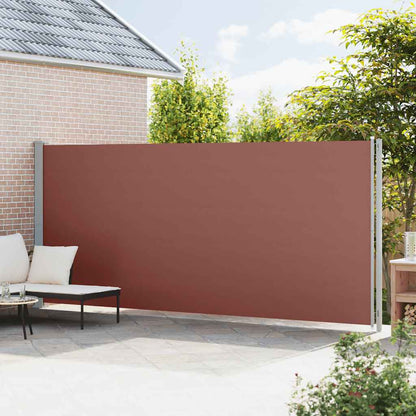 Tenda da Sole Laterale Retrattile per Patio 200x600 cm Marrone | homemem39