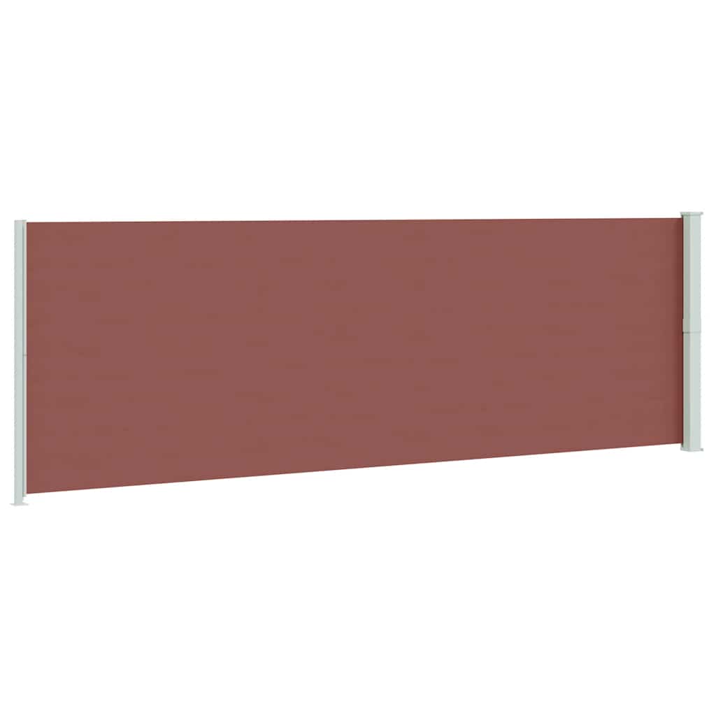 Tenda da Sole Laterale Retrattile per Patio 200x600 cm Marrone | homemem39