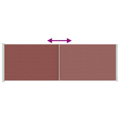Tenda da Sole Laterale Retrattile per Patio 200x600 cm Marrone | homemem39