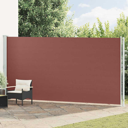 Tenda da Sole Laterale Retrattile per Patio 200x600 cm Marrone | homemem39