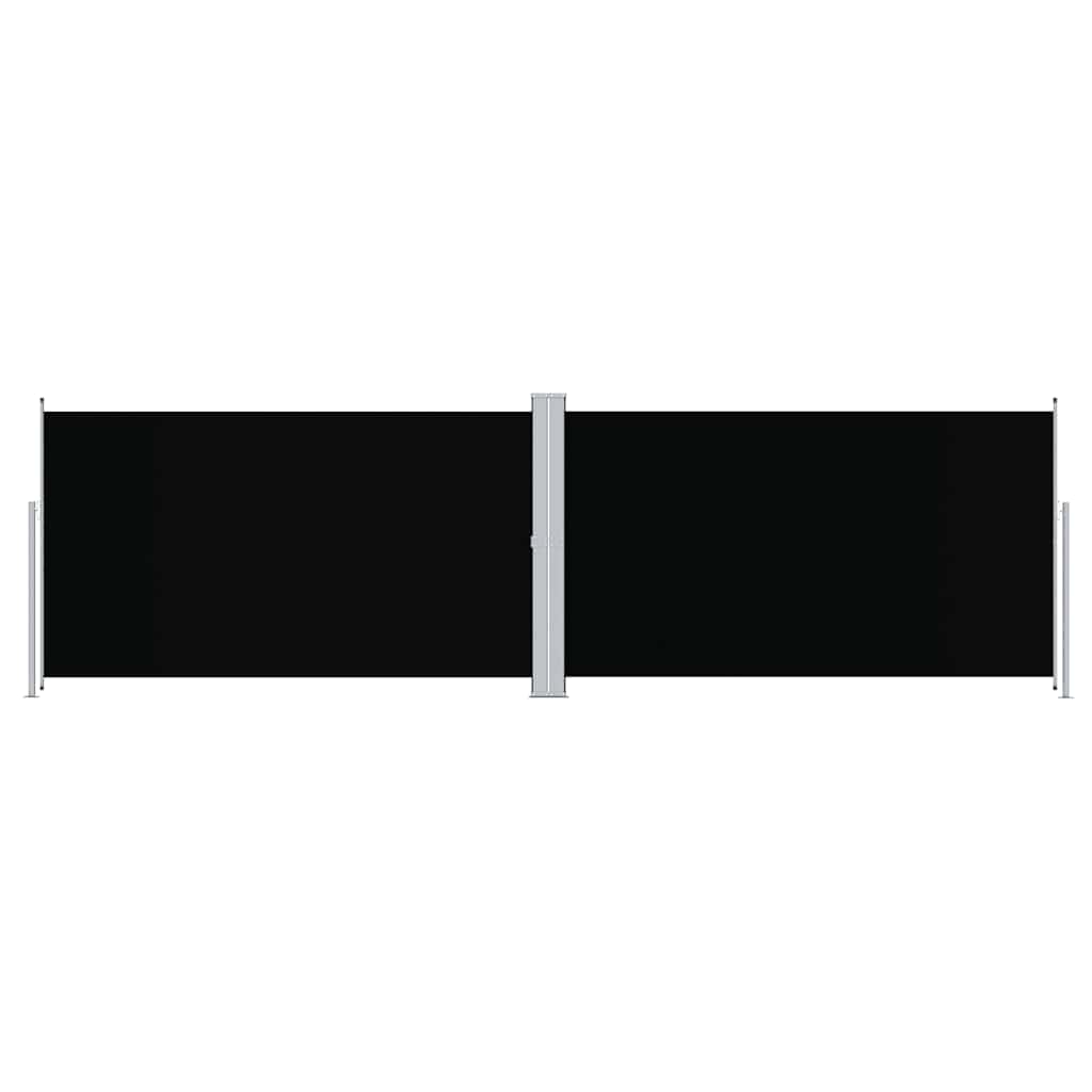 Tenda da Sole Laterale Retrattile Nera 180x600 cm | homemem39