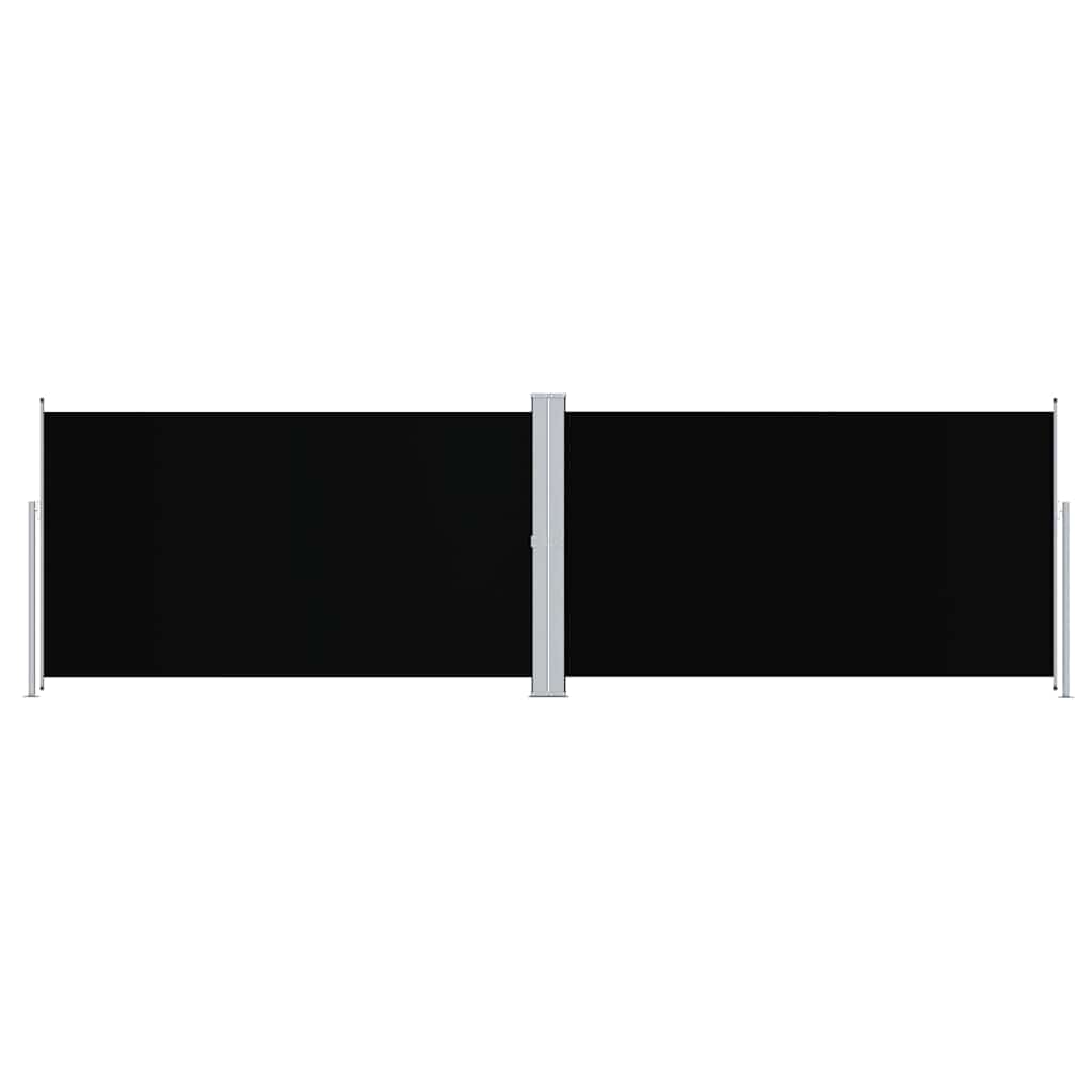 Tenda da Sole Laterale Retrattile Nera 180x600 cm