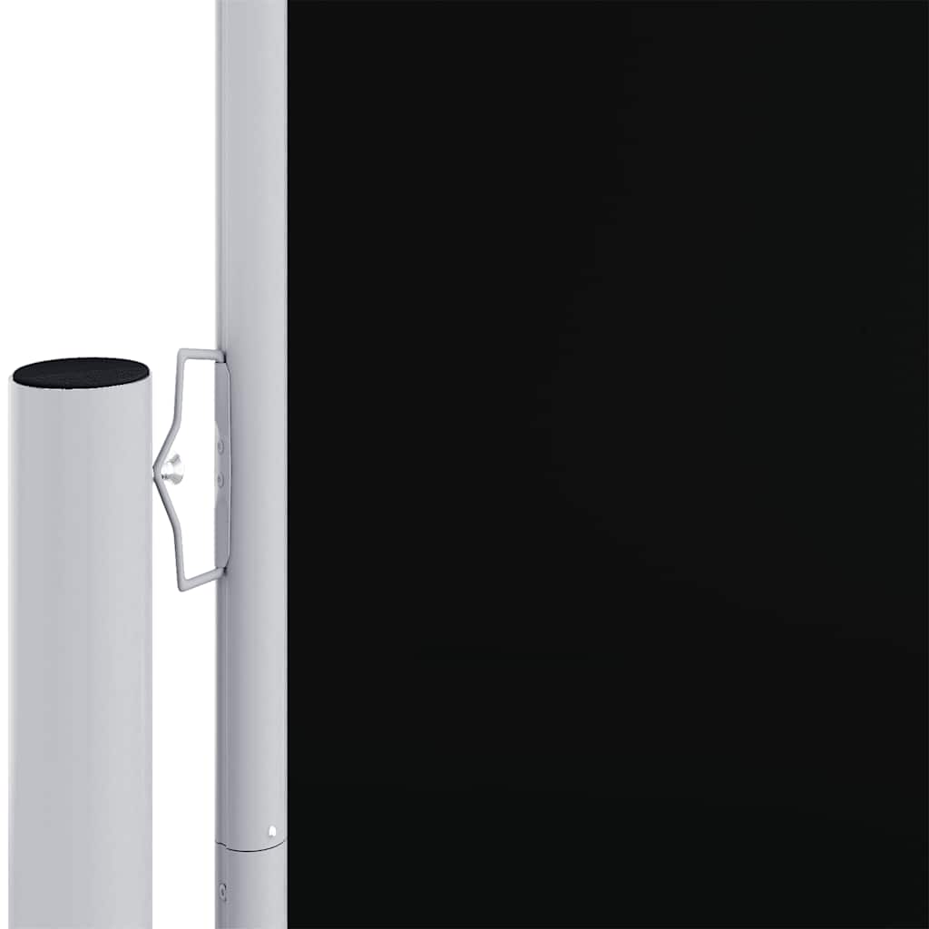 Tenda da Sole Laterale Retrattile Nera 180x600 cm