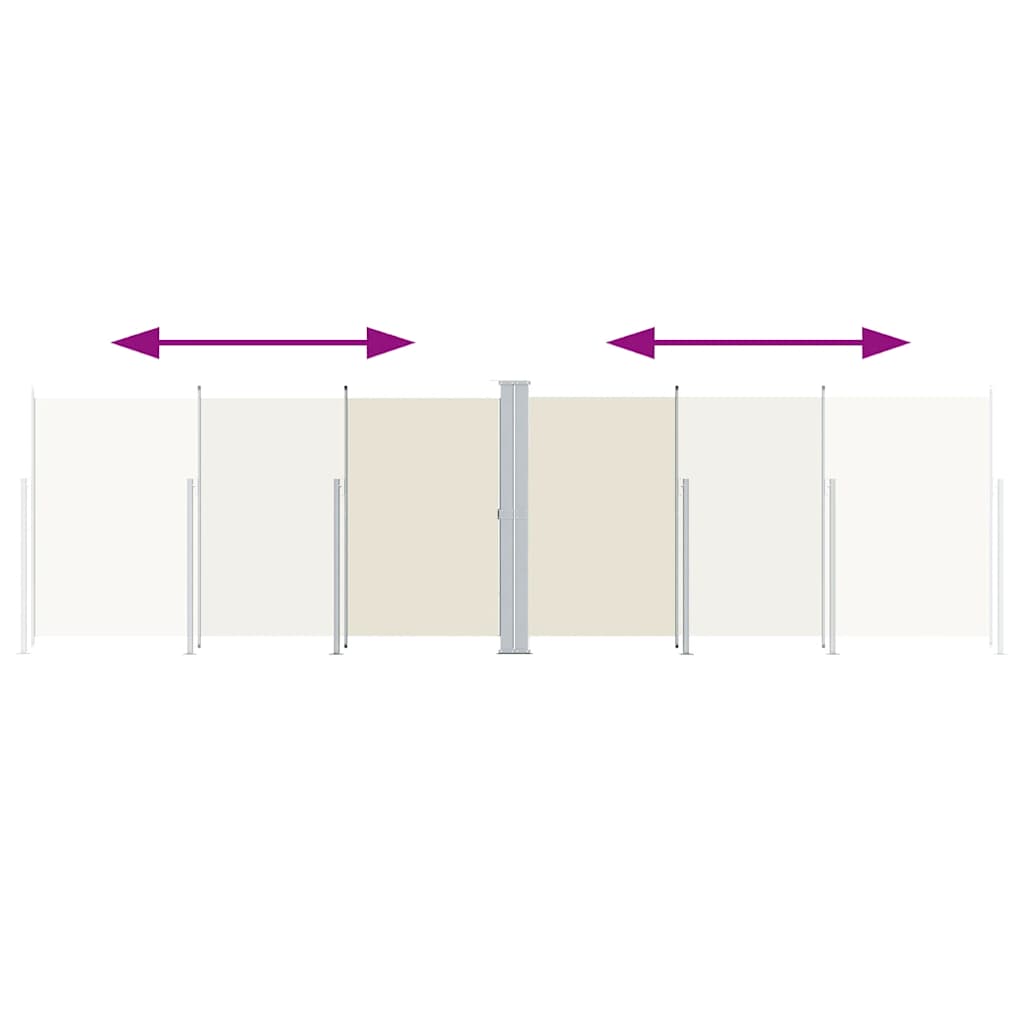 Tenda da Sole Laterale Retrattile Crema 180x600 cm | homemem39