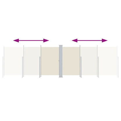 Tenda da Sole Laterale Retrattile Crema 180x600 cm