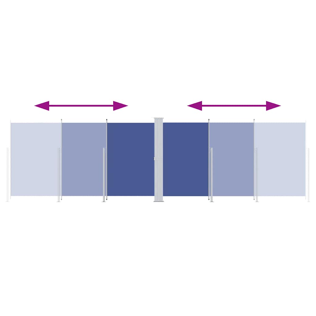 Tenda da Sole Laterale Retrattile Blu 180x600 cm | homemem39