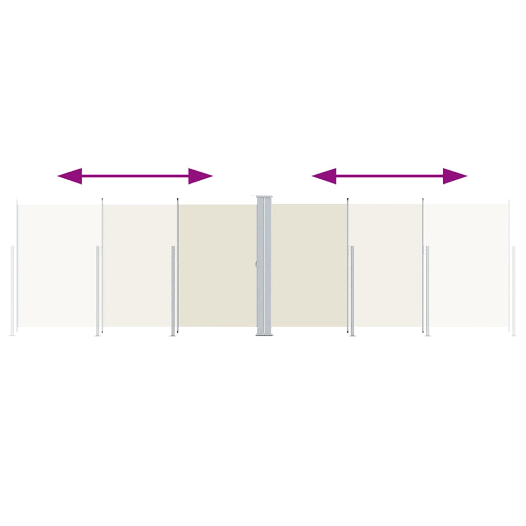 Tenda da Sole Laterale Retrattile Crema 200x600 cm | homemem39