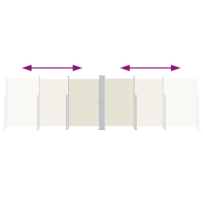 Tenda da Sole Laterale Retrattile Crema 200x600 cm | homemem39