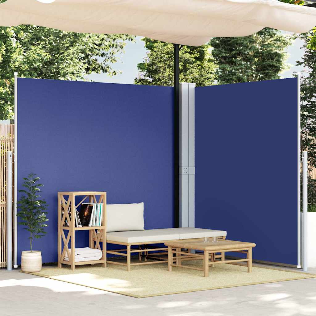 Tenda da Sole Laterale Retrattile Blu 200x600 cm