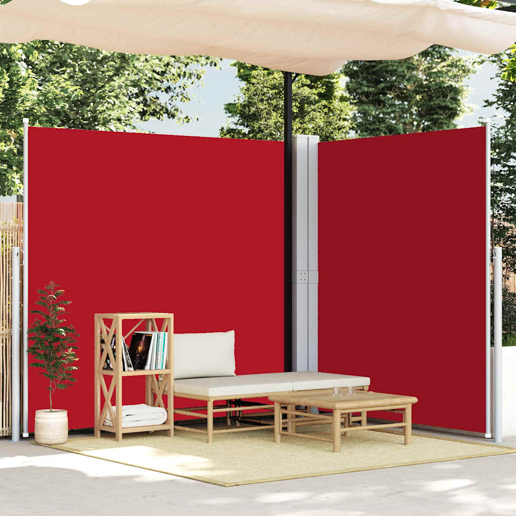 Tenda da Sole Laterale Retrattile Rossa 220x600 cm | homemem39
