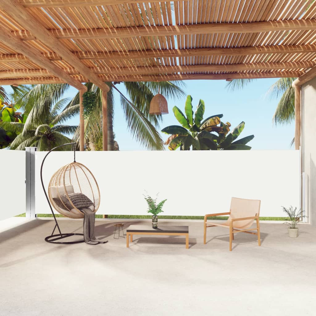 Tenda da Sole Laterale Retrattile Crema 160x1000 cm | homemem39