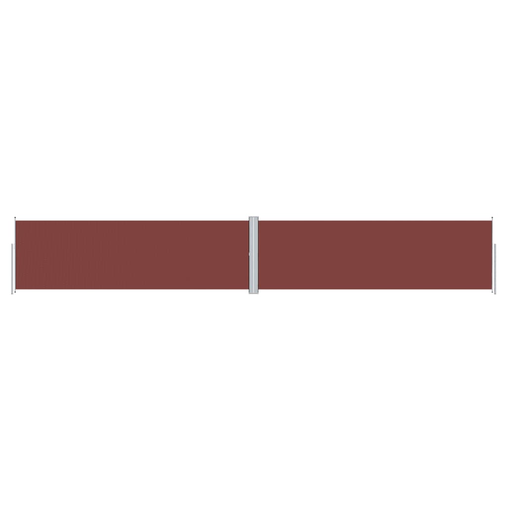 Tenda Laterale Retrattile Marrone 160x1000 cm | homemem39