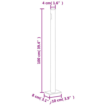 Tenda Laterale Retrattile Marrone 160x1000 cm | homemem39