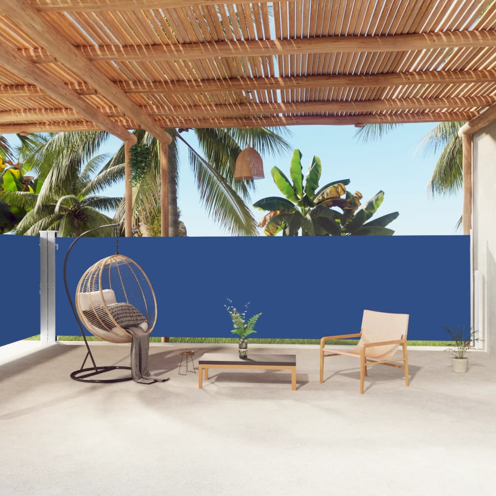 Tenda Laterale Retrattile Blu 160x1000 cm | homemem39