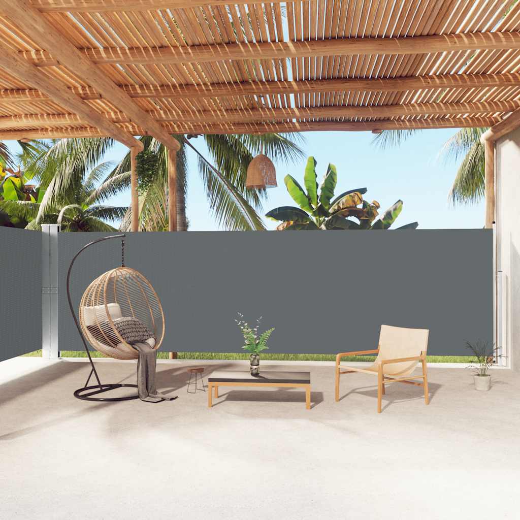 Tenda da Sole Laterale Retrattile Antracite 180x1000 cm | homemem39