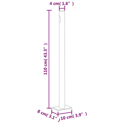 Tenda da Sole Laterale Retrattile Marrone 180x1000 cm | homemem39