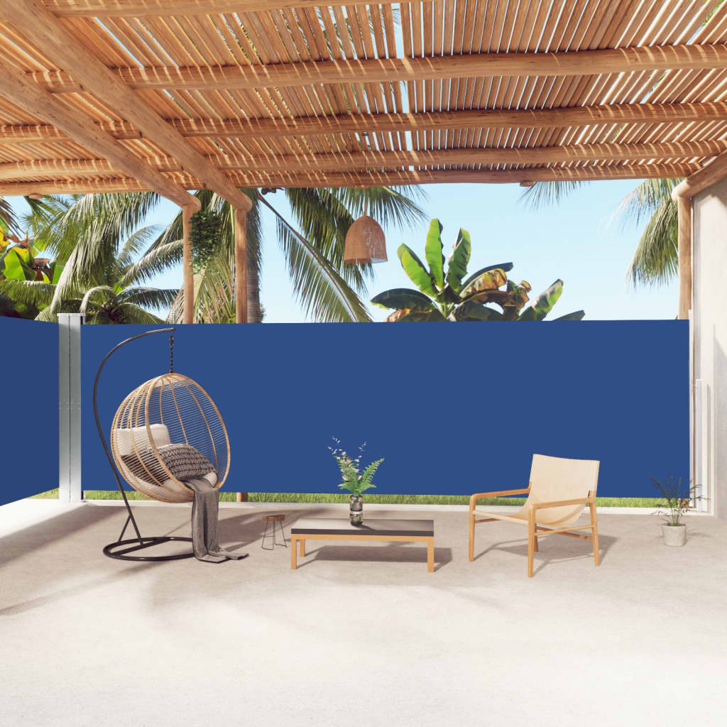Tenda da Sole Laterale Retrattile Blu 180x1000 cm | homemem39
