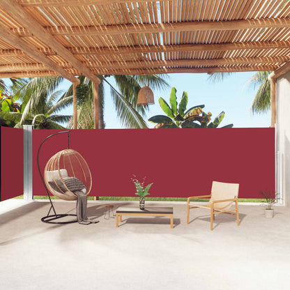 Tenda da Sole Laterale Retrattile Rossa 180x1000 cm | homemem39