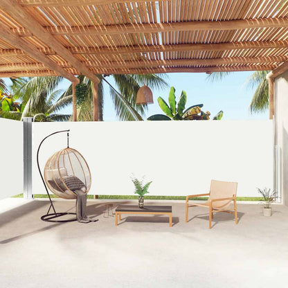 Tenda da Sole Laterale Retrattile Crema 200x1000 cm | homemem39