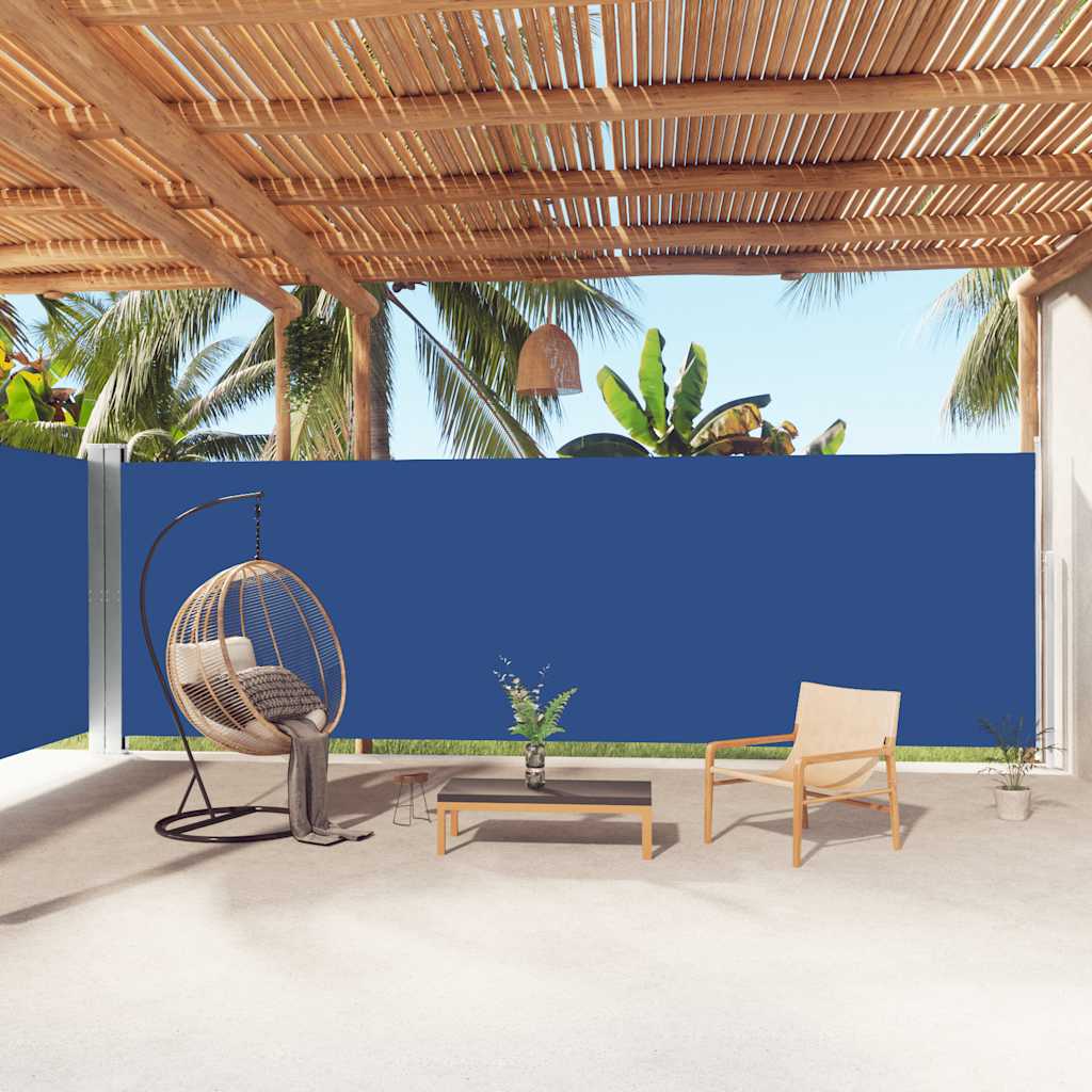 Tenda da Sole Laterale Retrattile Blu 200x1000 cm | homemem39