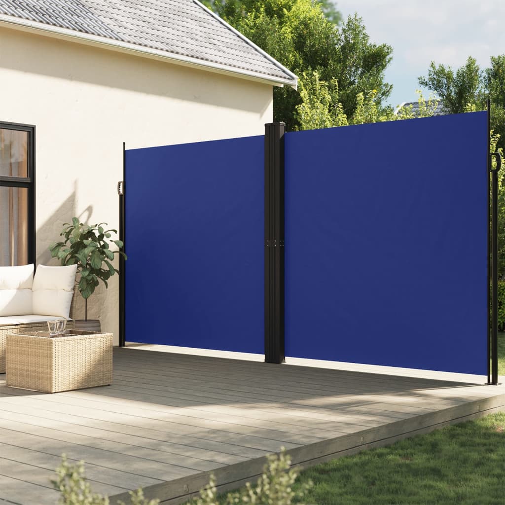 Tenda da Sole Laterale Retrattile Blu 220x1000 cm - homemem39