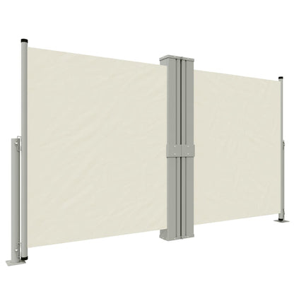 Tenda da Sole Laterale Retrattile Crema 140x1200 cm - homemem39