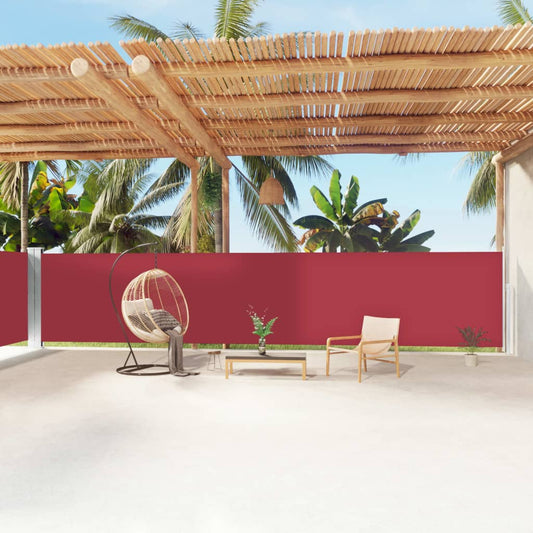 Tenda da Sole Laterale Retrattile Rossa 160x1200 cm | homemem39
