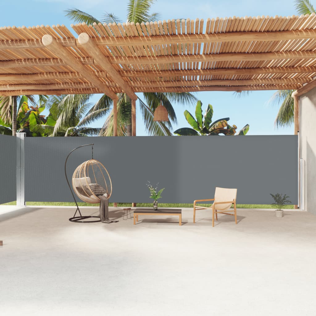Tenda da Sole Laterale Retrattile Antracite 200x1200 cm | homemem39