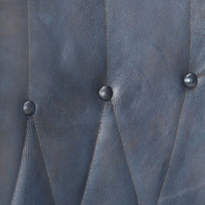 Poltrona Wingback Grigia in Vera Pelle - homemem39