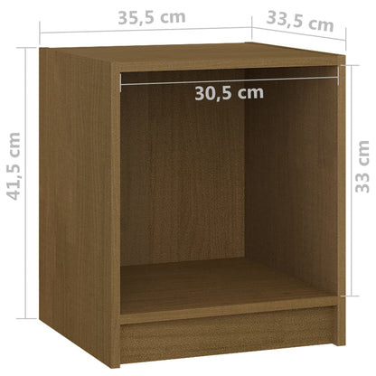 Comodini Marrone Ambra 2 pz 35,5x33,5x41,5 cm in Legno di Pino - homemem39