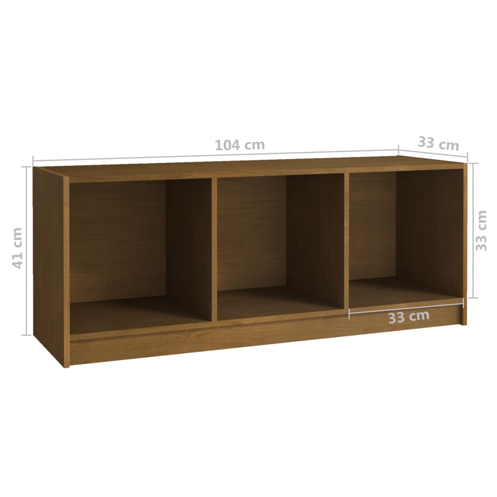 Mobile Porta TV Marrone Ambra 104x33x41 cm in Legno di Pino - homemem39