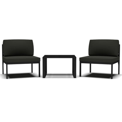 Set Divani da Giardino 3 pz con Cuscini in Alluminio Antracite - homemem39