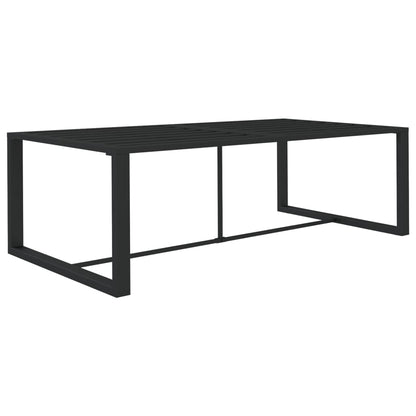 Anthracite Outdoor Dining Table 120x60x66cm in Aluminium