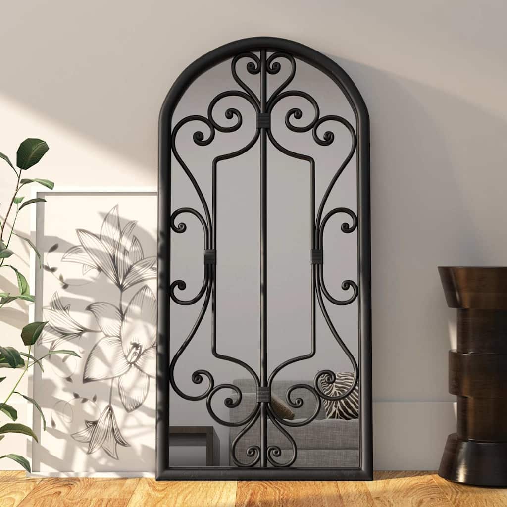 Specchio Nero 100x45 cm Ferro per Uso Interno | homemem39