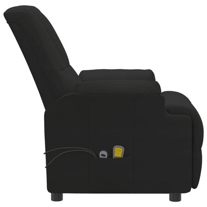 Poltrona Alzapersona Massaggiante Nera in Scamosciato - homemem39