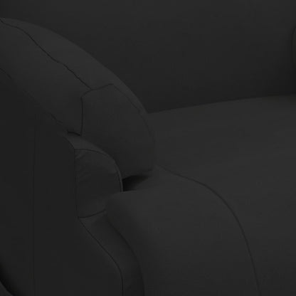 Poltrona Alzapersona Massaggiante Nera in Scamosciato - homemem39