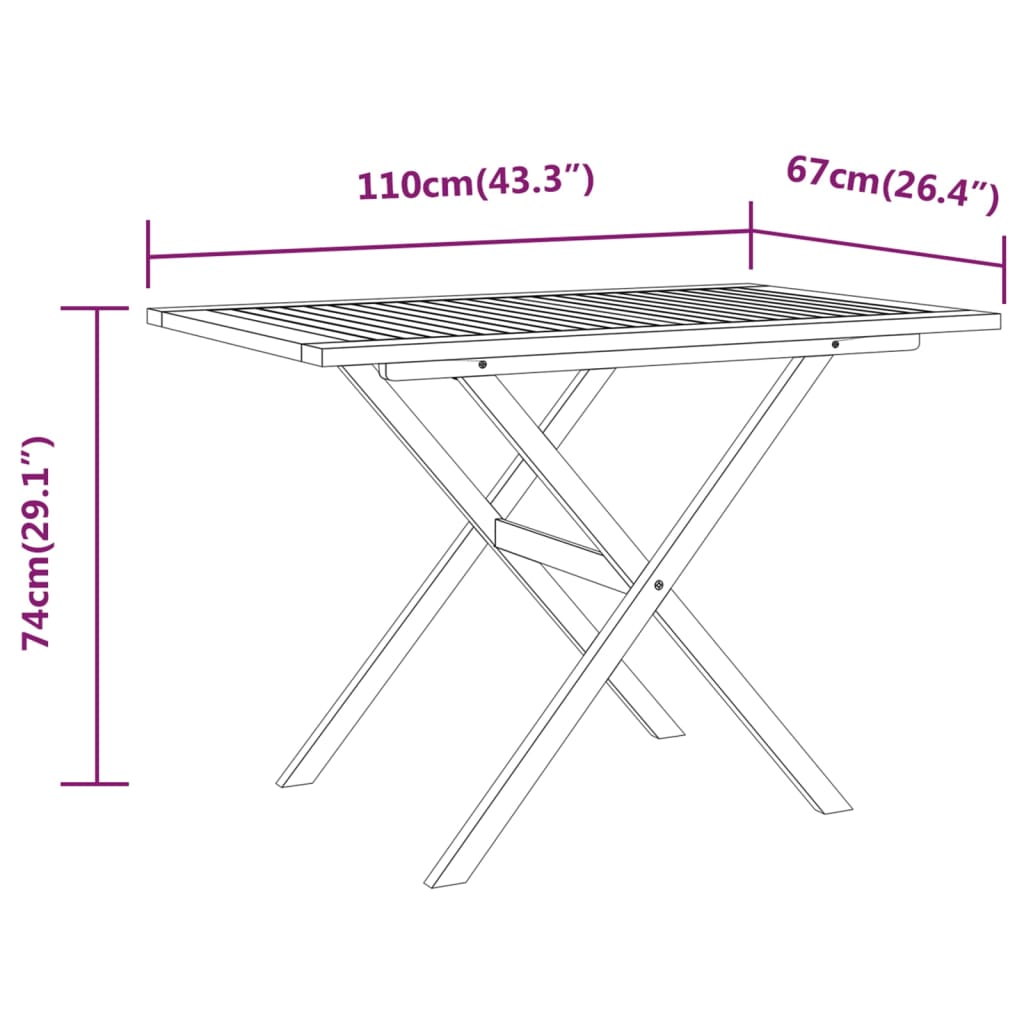 Set da Pranzo per Giardino 3 pz con Cuscini Marrone | homemem39