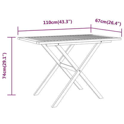 Set da Pranzo per Giardino 3 pz con Cuscini Marrone | homemem39