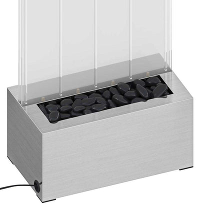 Colonna di Bolle con LED RGB Acciaio Inox e Acrilico 110 cm