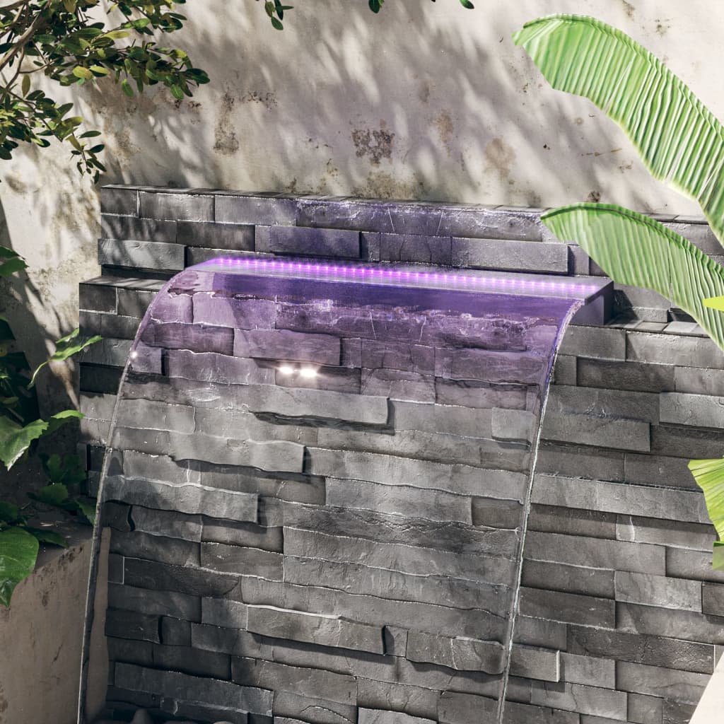 Sfioratore a Cascata con LED RGB Acrilico 90 cm | homemem39