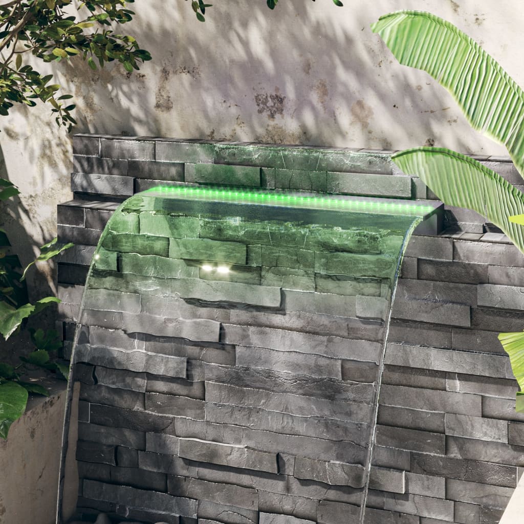 Sfioratore a Cascata con LED RGB Acrilico 108 cm | homemem39