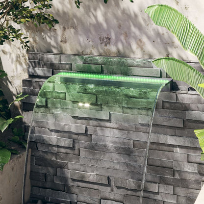 Sfioratore a Cascata con LED RGB Acrilico 108 cm | homemem39