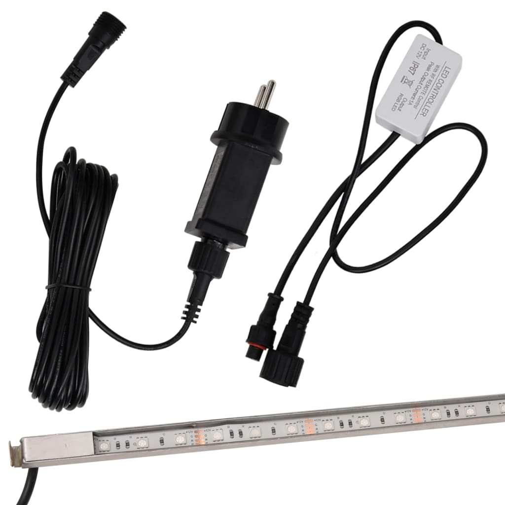 Sfioratore a Cascata con LED RGB Acciaio Inox 90 cm | homemem39