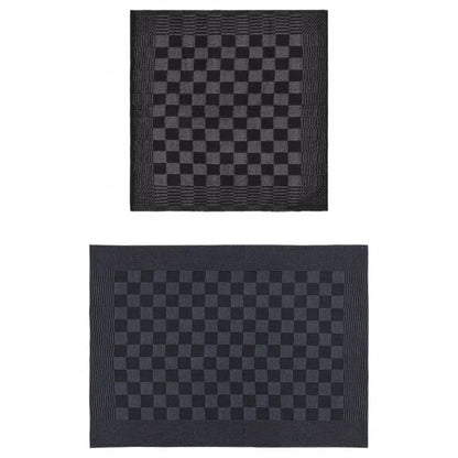 Set Strofinacci 50 pz in Cotone Nero e Grigio - homemem39