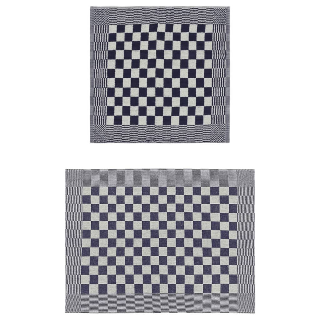 Set Strofinacci 10 pz in Cotone Blu e Bianco - homemem39