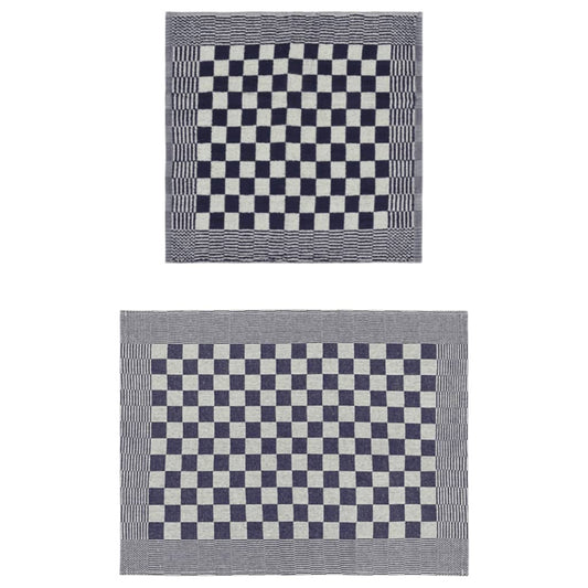 Set Strofinacci 10 pz in Cotone Blu e Bianco - homemem39