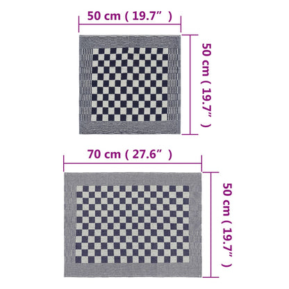 Set Strofinacci 20 pz in Cotone Blu e Bianco - homemem39